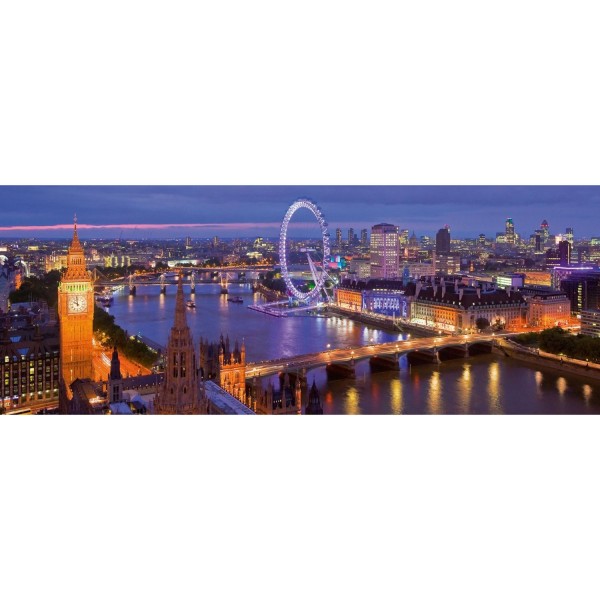 Puzzle Panoramique 1000 pièces : Londres de nuit - Ravensburger-15064