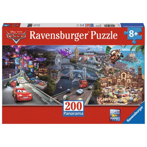 Puzzle Panoramique 200 pièces XXL : Cars 2 - Ravensburger-12827
