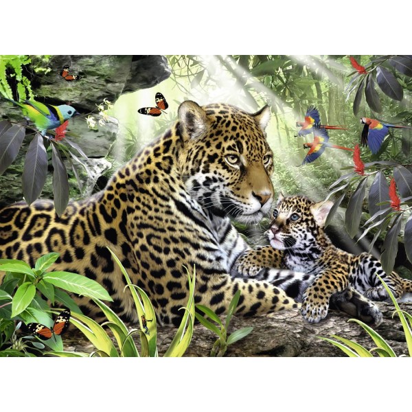 Puzzle 500 pièces : Bébé jaguar - Ravensburger-14486