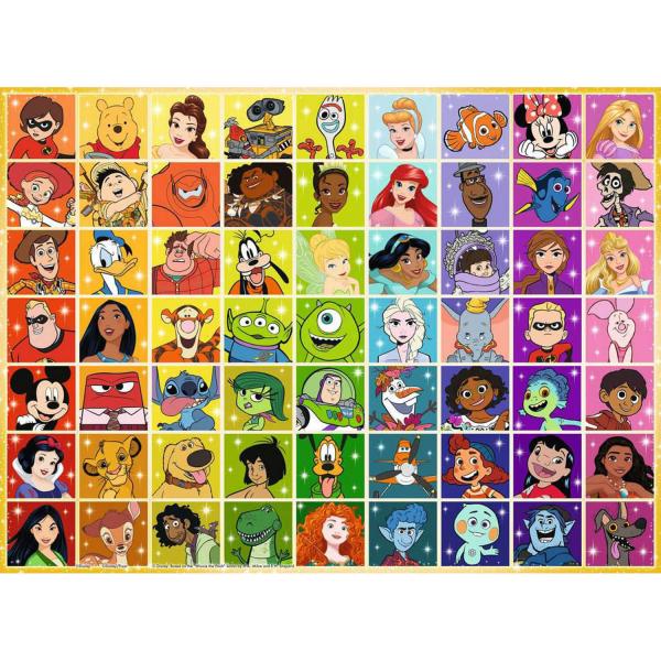 Puzzle 100 pièces XXL :  La palette de couleurs Disney - Ravensburger-13332