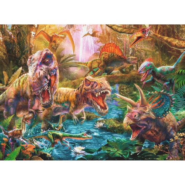 Puzzle 150 pièces XXL :  Le rassemblement des dinosaures - Ravensburger-13348