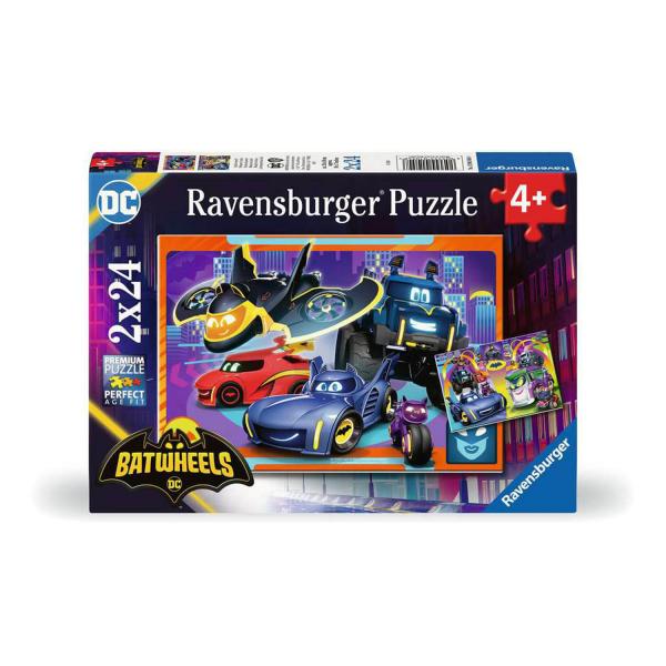 Puzzles 2 x 24 pièces : Prêt pour l'action, Batwheels - Ravensburger-12001054