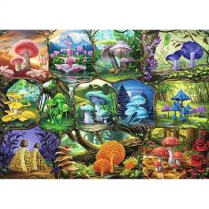 Puzzle 1000 pièces : Magnifiques champignons