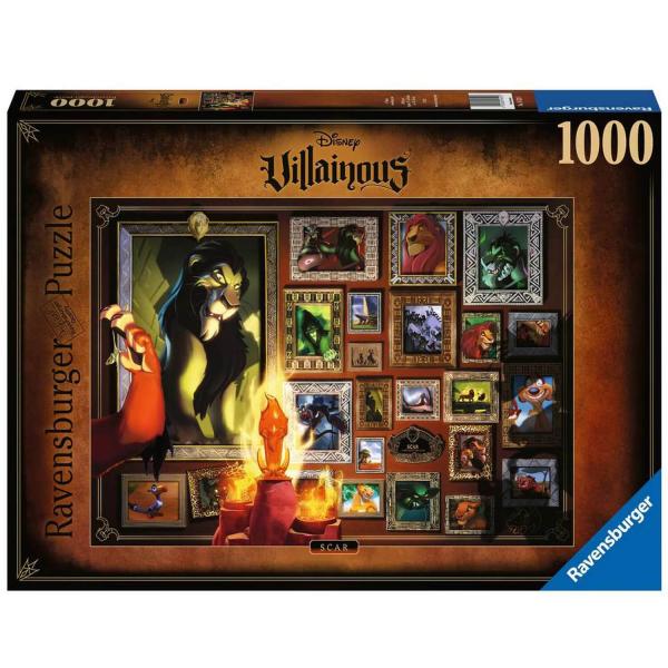 Puzzle 1000 pièces : Scar (Collection Disney Villainous) - Ravensburger-16524