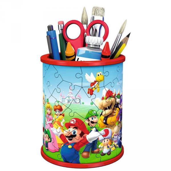 Puzzle 3D - 54 pièces : Pot à crayons : Super Mario - Ravensburger-11255