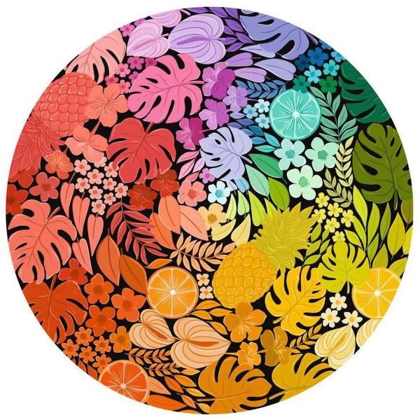 Puzzle rond 500 pièces : Tropical (circle of colours) - Ravensburger-12000821