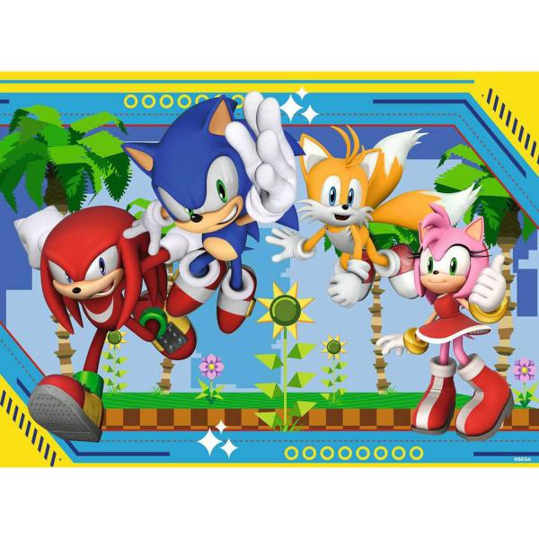 Puzzle 100 pièces XXL : Sonic  - Ravenbsurger-12001134