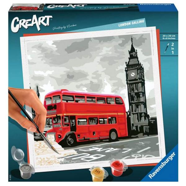CreArt Peinture au numéro : Format Carré : Londres - Ravensburger-28997