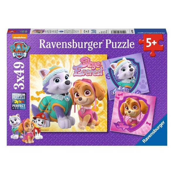 Puzzle 3 x 49 pieces Paw patrol: Charming bitches - Ravensburger-80083