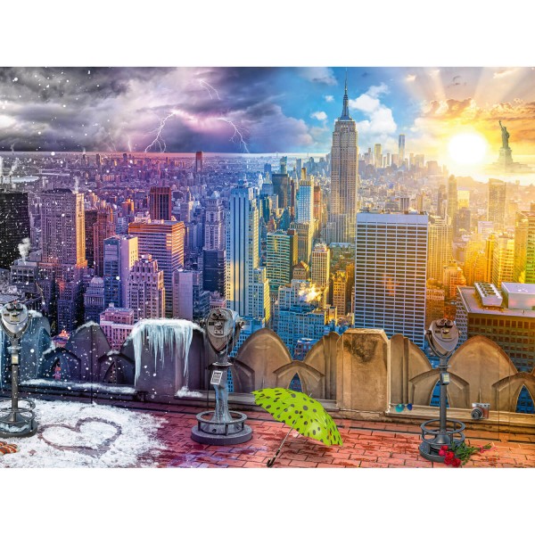 Puzzle 1500 pièces : Les saisons à New York - Ravensburger-16008