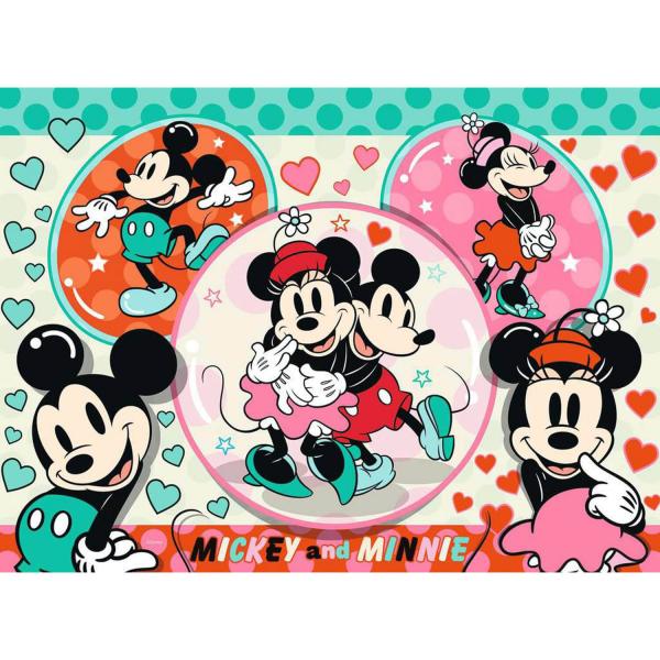 Puzzle 150 pièces XXL : Disney Mickey Mouse : Mickey et Minnie amoureux - Ravensburger-13325