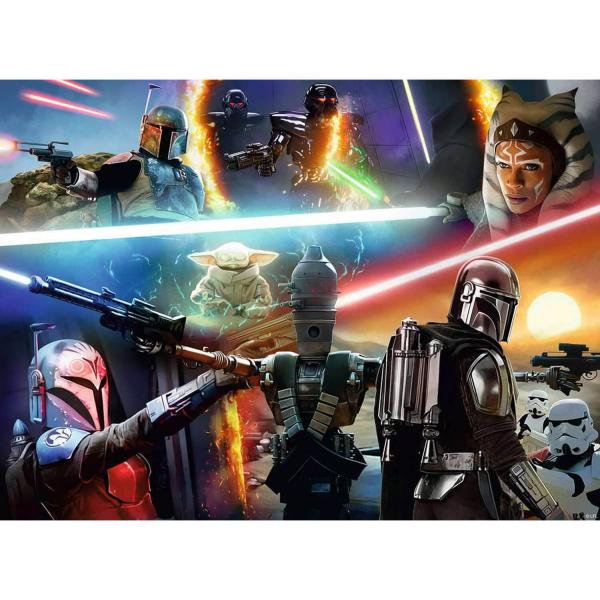 Puzzle 300 pièces XXL :  Star Wars The Mandalorian : Feux croisés - Ravensburger-13279