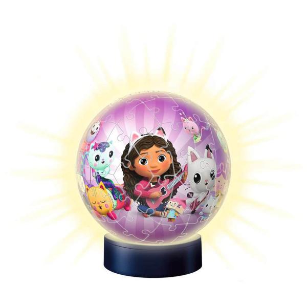 3D Ball 72-teiliges beleuchtetes Puzzle: Gabby's Dollhouse - RAVENSBURGER-11575
