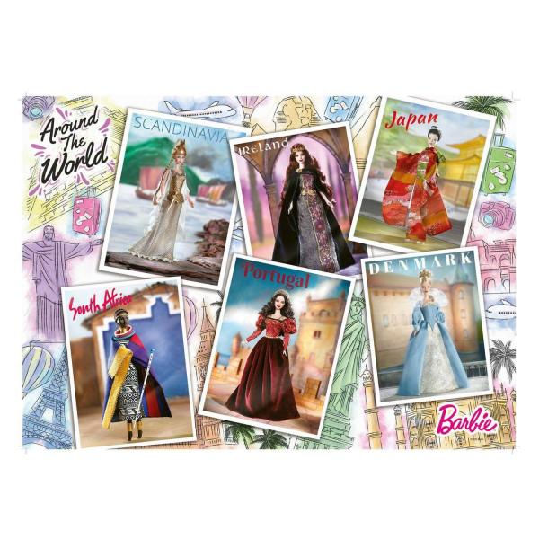 1000 Teile Puzzle: Barbie auf der ganzen Welt - Ravensburger-16502