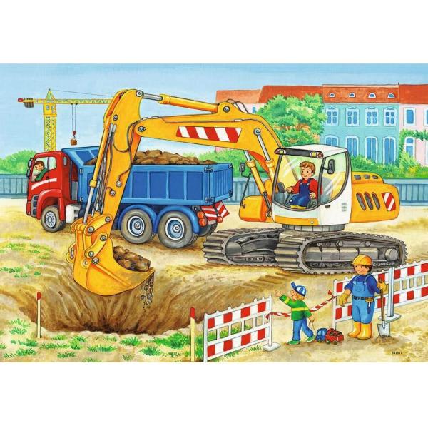 2 x 12 pieces puzzles: Construction site and farm - Ravensburger-076161