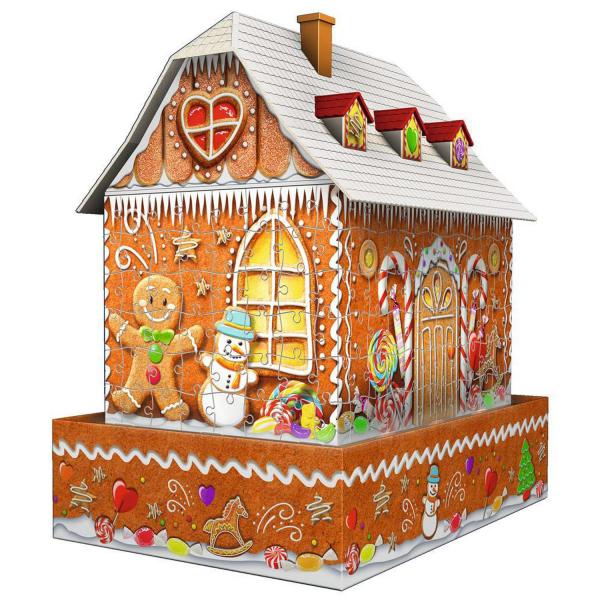 Puzzle 3D - 216 pièces : Maison de Noël en pain d'épices - Ravensburger-11237