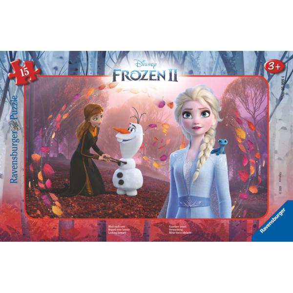 Puzzle cadre 15 pièces : La Reine des Neiges 2 Disney : Regard vers l'avenir  - Ravensburger-50994