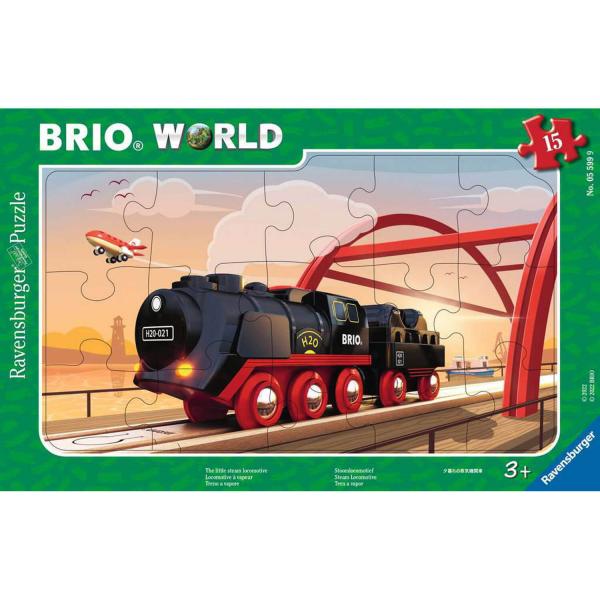 Puzzle cadre 15 pièces : Brio : Locomotive à vapeur - Ravensburger-05599