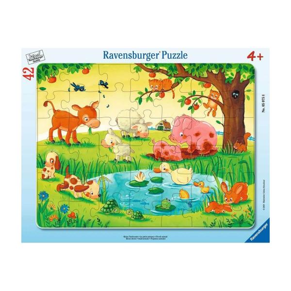 42 Teile Rahmenpuzzle: Kleine Tiere - Ravensburger-50758