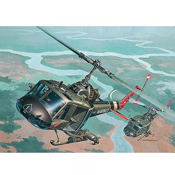 Maquette hélicoptère :  Bell UH-1 Huey Hog - Revell-04476
