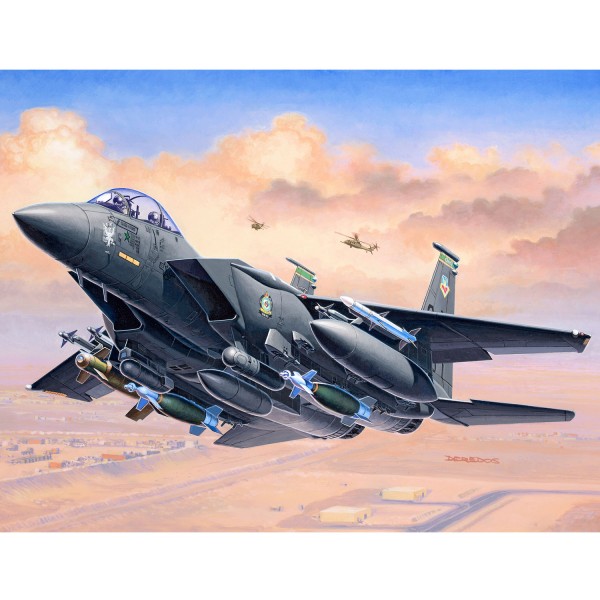 Maquette Avion Militaire : F-15E Strike Eagle & Bombs - Revell-03972