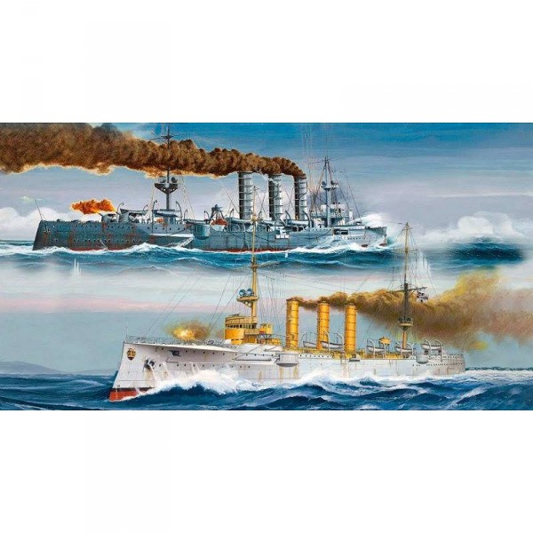 Maquettes bateaux : Croiseurs allemands SMS Dresden et SMS Emden - Revell-05500
