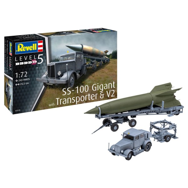 Maquette Militaire : SS-100 Gigant avec Transporter et V2 - Revell-03310