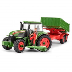 Maquette tracteur : Junior Kit : Tracteur avec remorque avec figurine