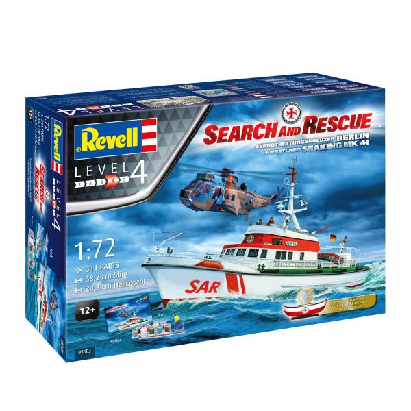 Maquettes bateau et hélicoptère : Search & Rescue : DGzRS Berlin et Sea King - Revell-05683