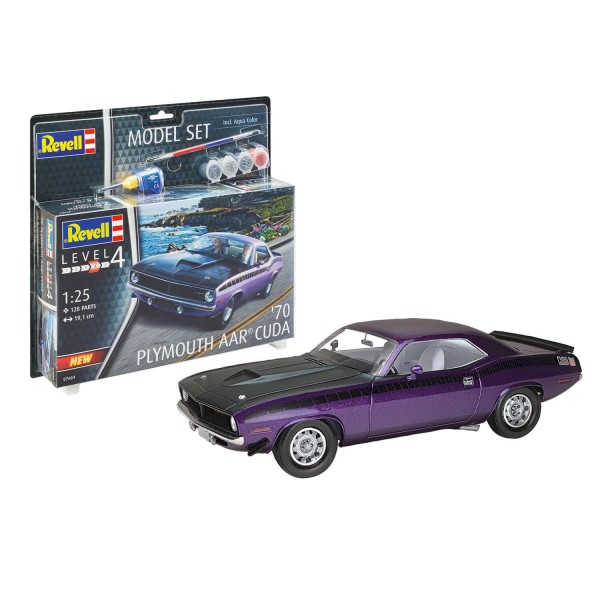 Maquette voiture : Model Set : 1970 Plymouth AAR Cuda - Revell-67664