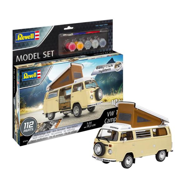 Maquette Voiture : Model Set Easy-click : Vw T2 Camper - Revell-67676