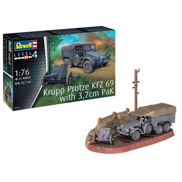 Maquette vehicule militaire : Krup Protze KFZ with 3.7 cm Pak - Revell-03344