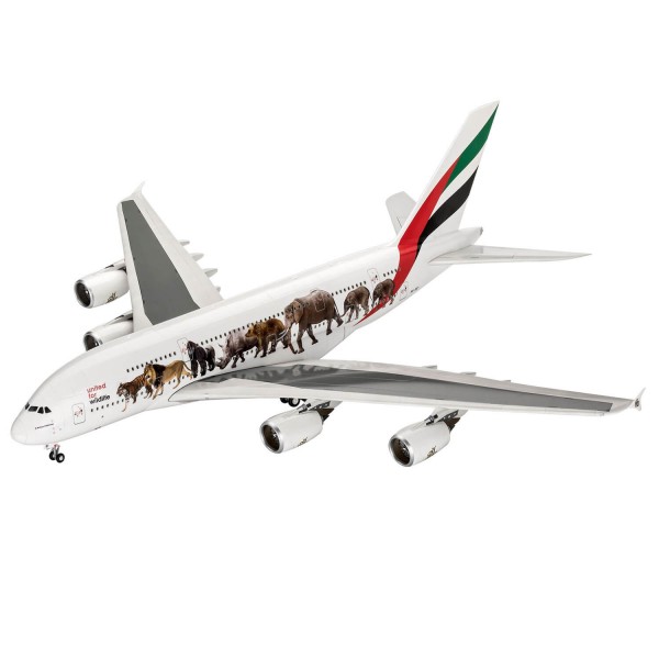Maquette avion : Airbus A380–800 Emirates Wild Life - Revell-03882