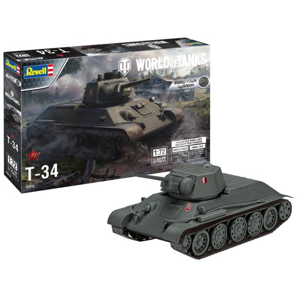 Maquette char : Easy-click  : World of Tanks : T-34 - Revell-03510