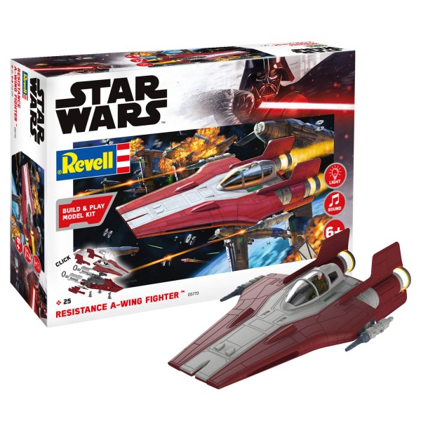 Maquette Star Wars : Build & Play : Resistance A-wing Fighter, Rouge - Revell-06770