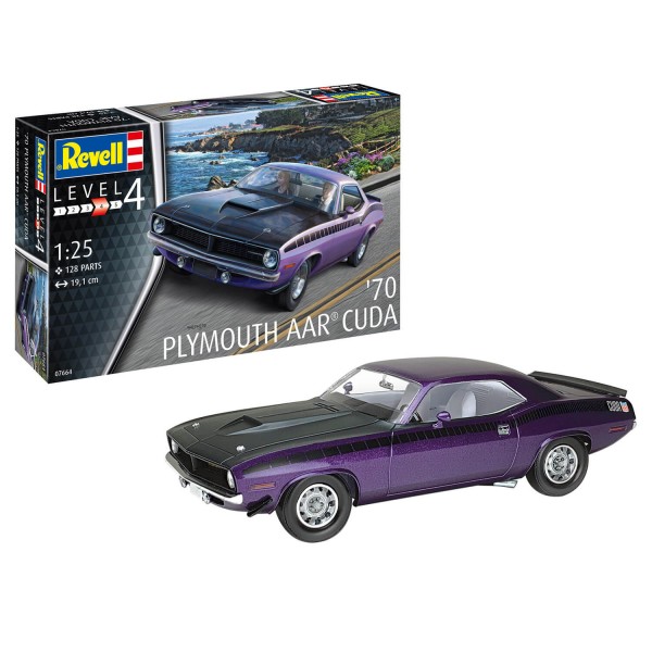 Maquette Voiture : Plymouth AAR Cuda 1970 - Revell-7664