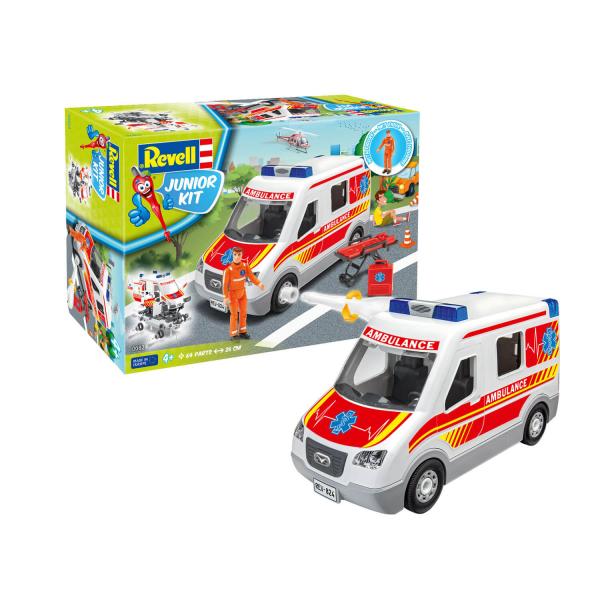 Maquette camion : Junior Kit : Ambulance avec figurine - Revell-00824