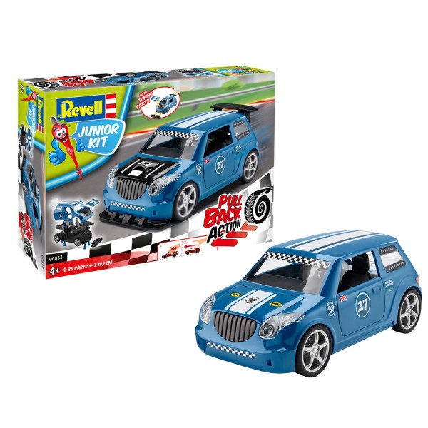 Maquette voiture : Junior Kit : Pull back Action : Voiture de rallye bleue - Revell-00834