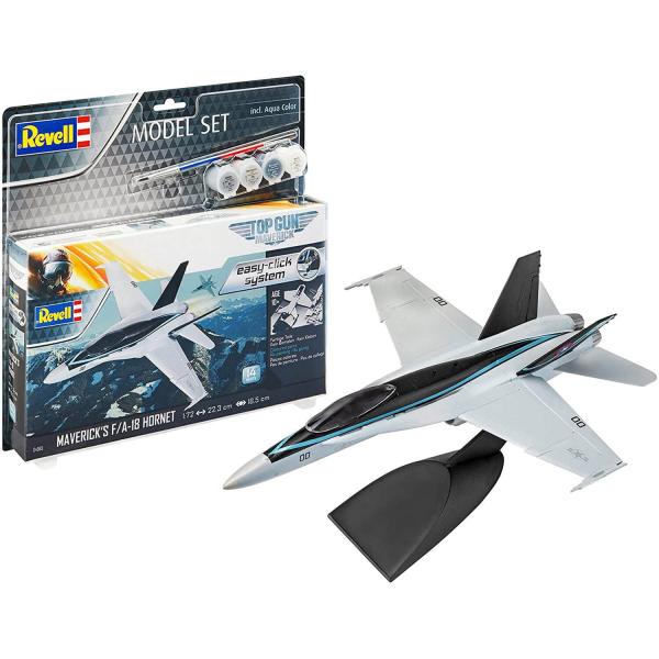 Maquette avion : Model Set Easy-click : Maverick's F/A-18 Hornet "Top Gun" - Revell-64965