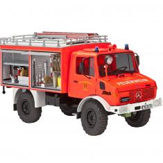 Maquette camion de pompier : Mercedes-Benz Unimog U1300L TLF 8/18