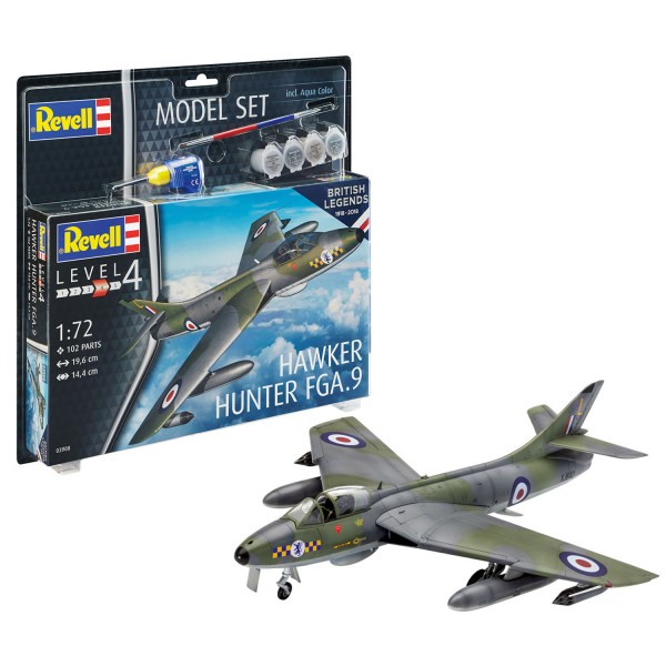 Maquette avion : Model Set : British Legends : Hawker Hunter FGA.9 - Revell-63908