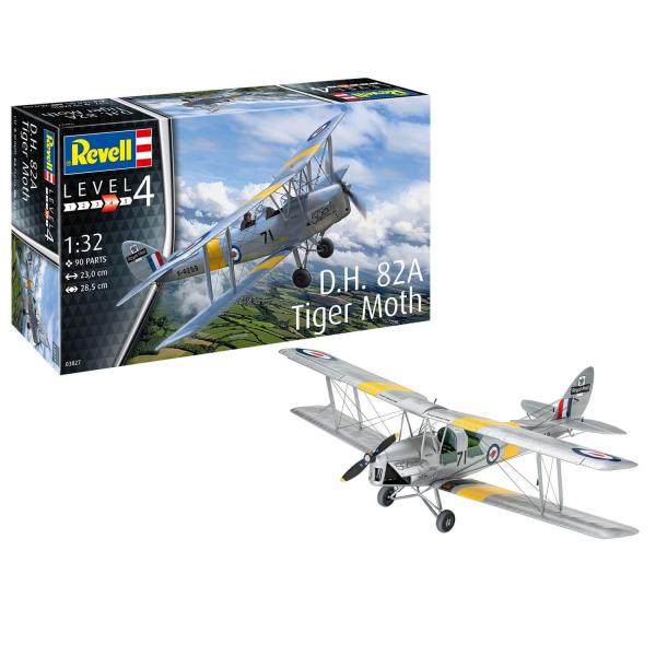 Maqueta de avión militar: D.H. 82A Tiger Moth - Revell-03827