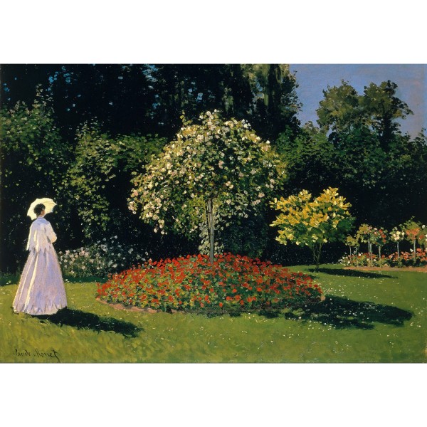 Puzzle 1500 pièces : Dame en blanc au jardin, Claude Monet - Ricordi-2901N16201