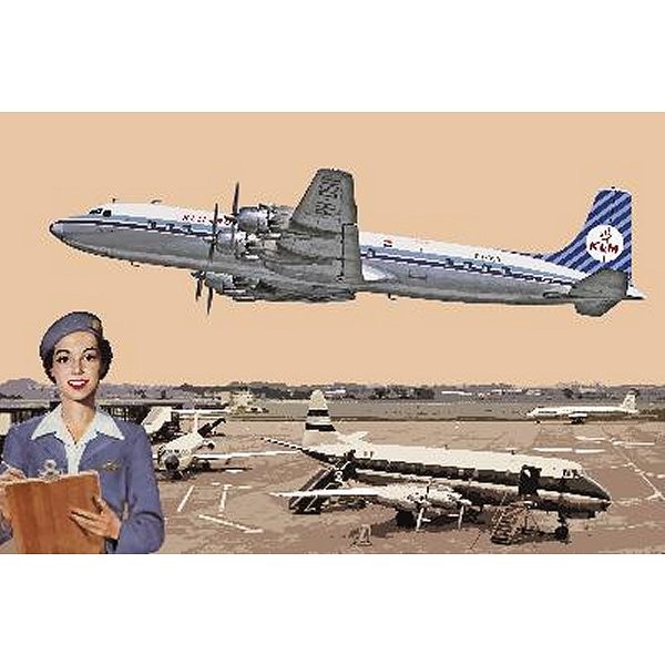 Douglas DC-7C Royal Dutch Airlines (KLM) - 1:144e - Roden - Roden-ROD302