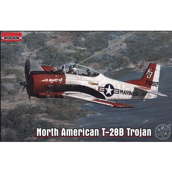 Maquette avion : North American T-28B "Trojan" - Roden-ROD441