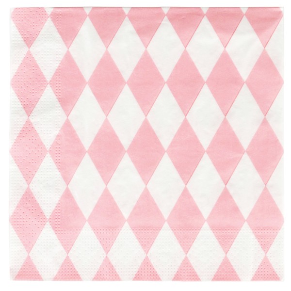 Serviettes Losanges Rose Clair x20 - MLD-SELORO