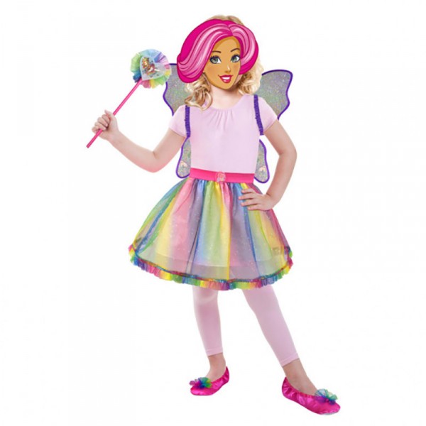 Coffret Accessoires Déguisement Barbie Rainbow : 3/5 ans - Amscan-9902381