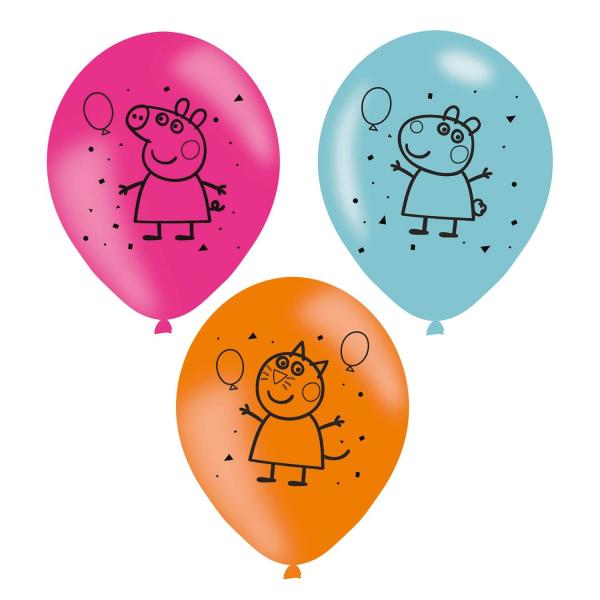6 Ballons Latex Peppa Pig - 23 cm - 997378