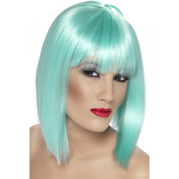 Perruque glam turquoise - 42137