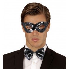 Masque Loup Sequin Noir